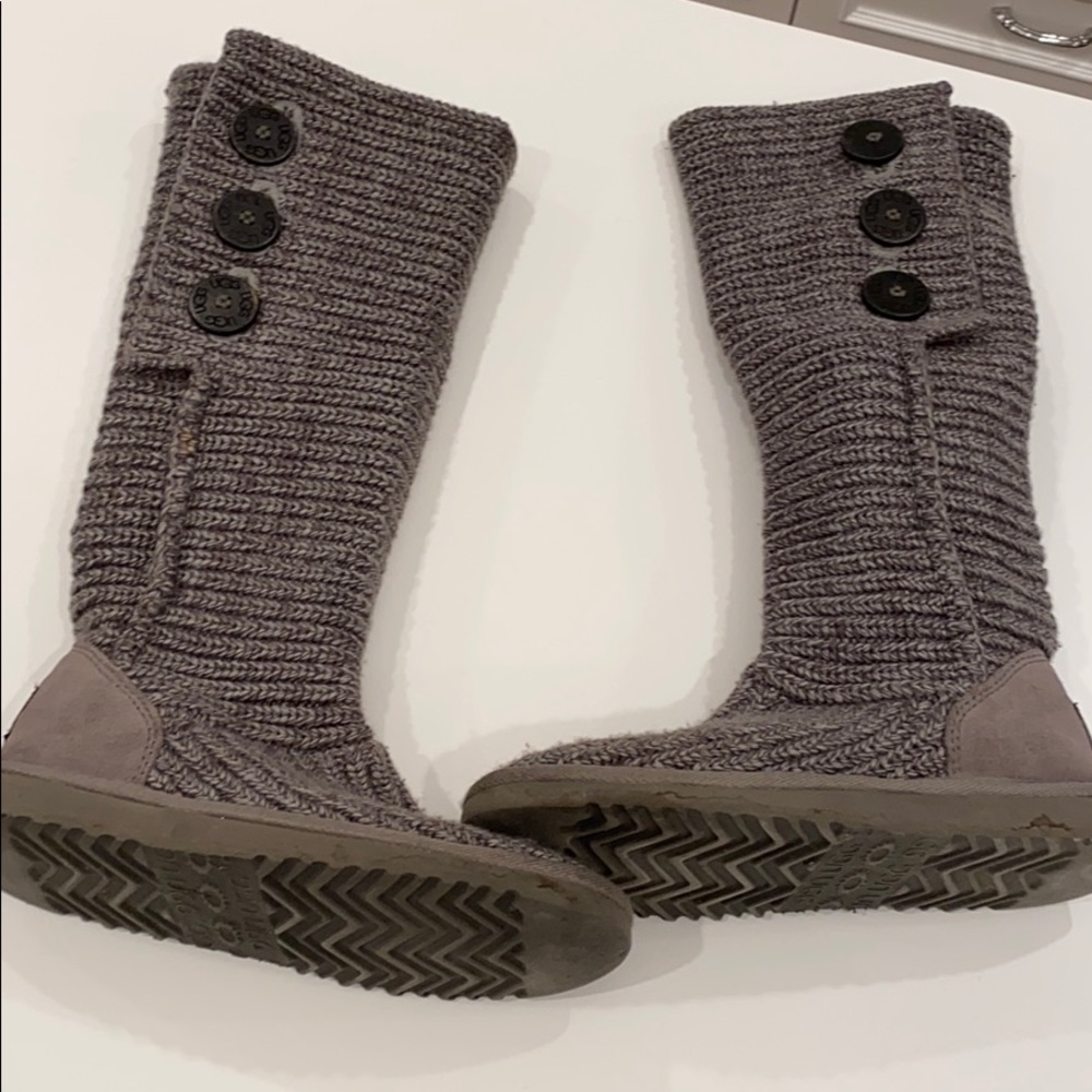 UGG Classic Cardy Knit Boot In Grey - Picture 2 of 13